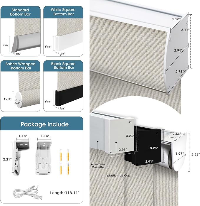 SmartWings Motorized Light Filtering Shades, 70% Blackout, Custom Size, Rechargeable Battery, Works with Matter/Apple HomeKit, Alexa, Thread/Zigbee, Remote Optional, 70% Safari Cream