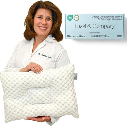 Lussi & Company Orthopedic Pillow - 20x26” Adjustable Cervical Neck Pillow for Sleeping, (Pack of 1) Ergonomic & Rectangular Memory Foam Pillow for Neck Support - Patent Pending
