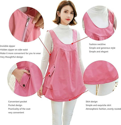 EMF Maternity Clothing,Radiation Protection Maternity Clothing Fabric Conductive Stretchable Breathable for RF/LF Blocking/Shielding,Blue-XL