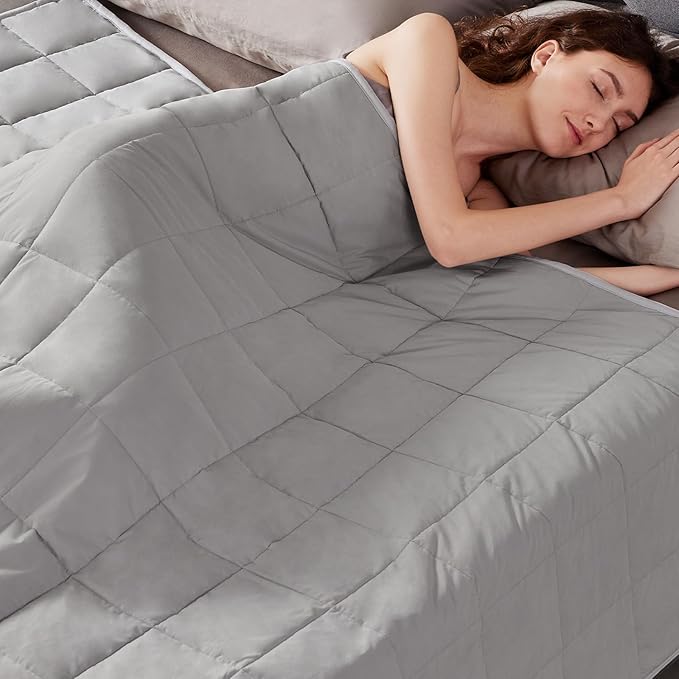 anfie Weighted Blanket King/Queen Size for Adults (80"x87" 20lbs Grey),Cooling Heavy Blanket for Sleeping Perfect for 190-210 lbs, Breathable Blanket for Adults & Couple All Season, Machine Washable