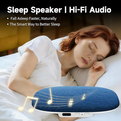 Mellow Sleep Pillow Speaker,Ultra Thin Bluetooth Pillow Speakers with White Noise Machine Timer,Under Pillow for Sleeping,Sleep Music, 30H Playtime, Travel Essential, Birthday Gifts