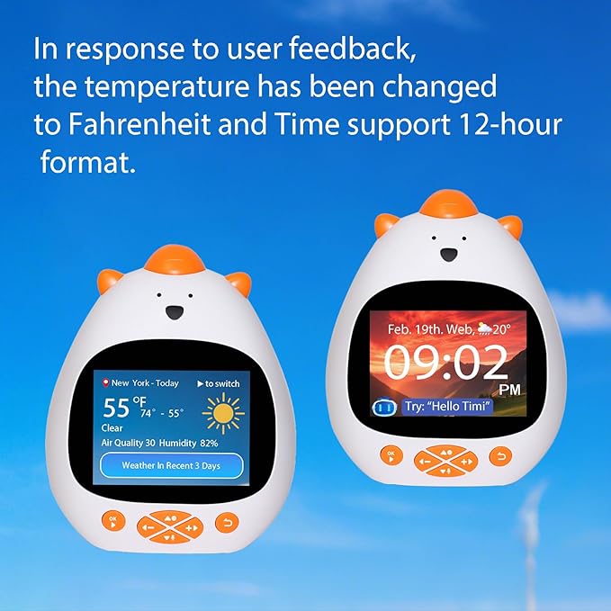 AI Voice-Controlled Smart Kids Alarm Clock, Sleep Trainer, ok to Wake Clock, Kids Clocks for Kids bedrooms, White Noise Sound Machine Timer Cool Stuff Robot Toys for Boys and Girls