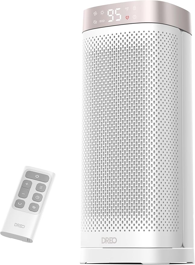 DREO Space Heaters for Indoor Use, 1500W Fast Heating Portable Heaters with Remote, Large PTC Ceramic Electric for Bedroom, 12H Timer, 70° Oscillation, Overheat Protection, Safety Heat for Home Office