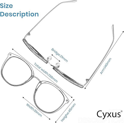 Cyxus 4 Pack Blue Light Glasses for Women, Anti Blue Light Eyeglasses for Woman Reduce Eye Fatigue Eyewear and Headaches