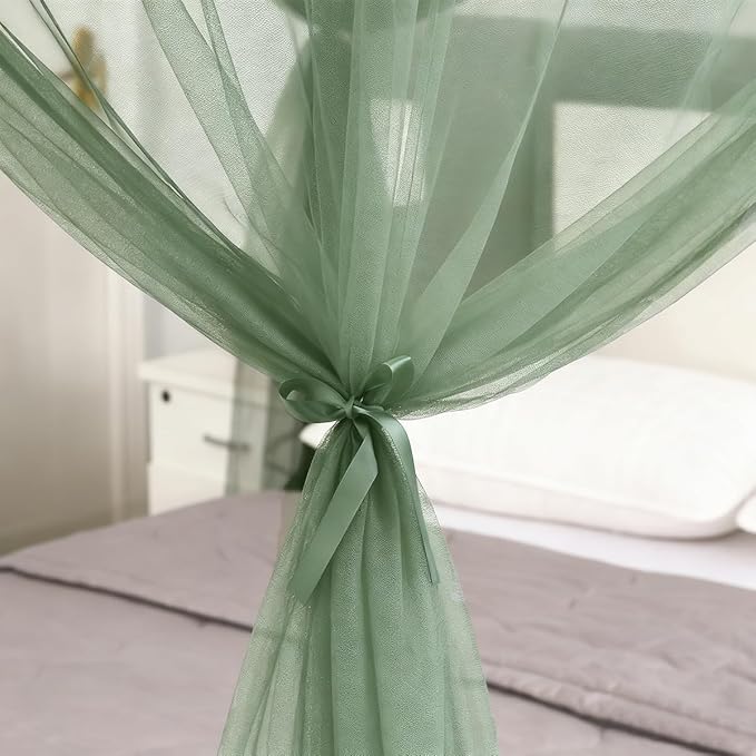 Mengersi Canopy Bed Curtains Mosquito Net for Bed Canopy, Mosquiteros para Elegant Bed Netting, Screen Mosquito Mesh for Camping Home Outdoor Travel