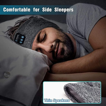 Wireless Bluetooth Sports Headband Headphones Ultra-Thin HD Stereo Perfect for Sleeping,Workout,Jogging,Yoga,Insomnia, Air Travel, Meditation Gray