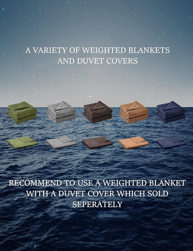 BB BLINBLIN Cooling Weighted Blanket Heavy Blanket, Calm and Sleep, Premium Soft and Comfortable Material and Glass Beads (Navy, 80''x87'' 20lbs), Two Persons(90~160lb) Sharing Use on Queen/King Bed