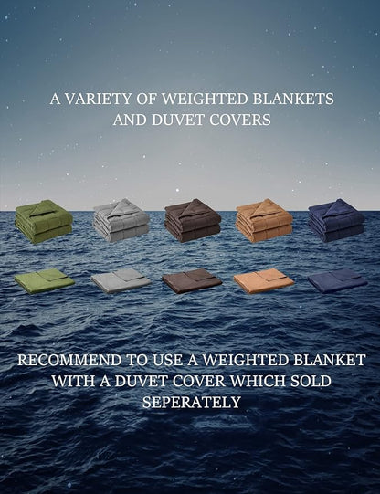 BB BLINBLIN Cooling Weighted Blanket Heavy Blanket, Calm and Sleep, Premium Soft and Comfortable Material and Glass Beads (Navy, 80''x87'' 20lbs), Two Persons(90~160lb) Sharing Use on Queen/King Bed