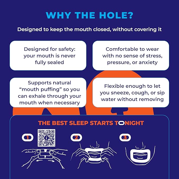 MyoTape - Sleep Tape for Beards - 30 Nights - Reduce Snoring - Improve Sleep - Promote Nasal Breathing - Extra Strong Adhesive - Comfortable & Gentle