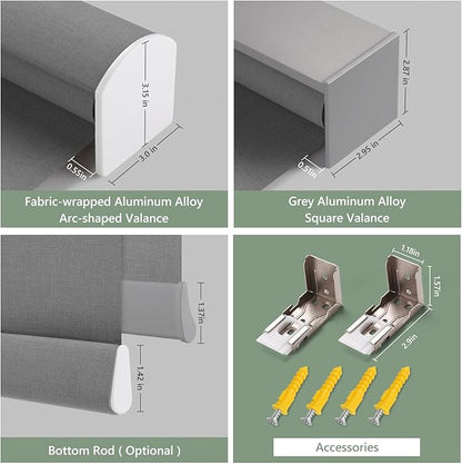 ZSHINE Motorized Blackout Window Blinds Over-Size Customize Width (21-114 Inches) Remote Control Wireless and Rechargeable Motor Roller Shades Blinds for Windows(82133D)