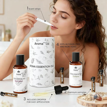 Hotel Diffuser Oil - Gardenia Essential Oils for Scent Air Cold Diffuser - Gardenia, Jasmine, Green Leaves, Lily of The Valley - Home Luxury Scents Aroma Fragrance