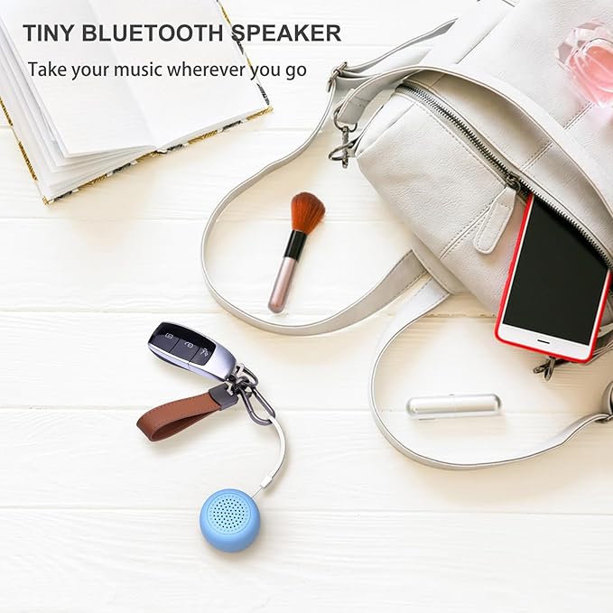Travel Bluetooth Speaker, Tiny Small Speakers Bluetooth Wireless Pillow Perfect for Travel Outdoor Sound (Blue)