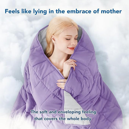 Topcee Weighted Blanket for Adults (20 lbs, 60" x 80") Queen Size Soft Cooling Heavy Blanket Sleeping, Apply to 190-210 lbs Body, Thick Breathable Blanket with Glass Bead, Easy Care