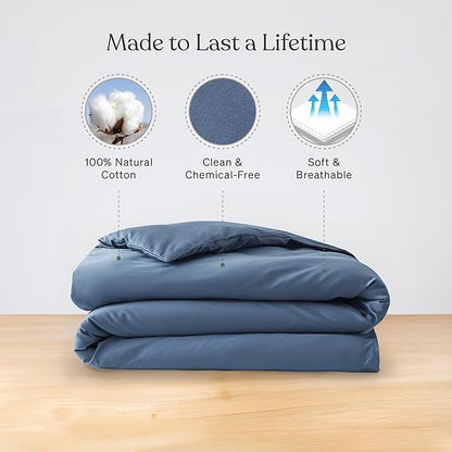Baloo 100% Cotton Duvet Cover for Weighted Blanket (Dusk - 60"x80" - Full/Queen Size) | Cool, Soft & Durable