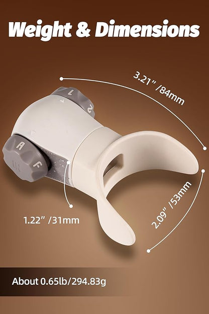 Breathing Exercise Device,Breathers Trainers Exerciser with Adjustable Inspiratory/Expiratory Vibration Fitness for Wellness (Beige)