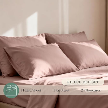 CASILVA Eucalyptus Sheets - Infused with Silver for Anti-Odor, Softer Than Silk Fibers, More Cooling Than Cotton - Perfect for Hot Sleepers & Sensitive Skin - 100% Tencel Lyocell - King Sheet Set