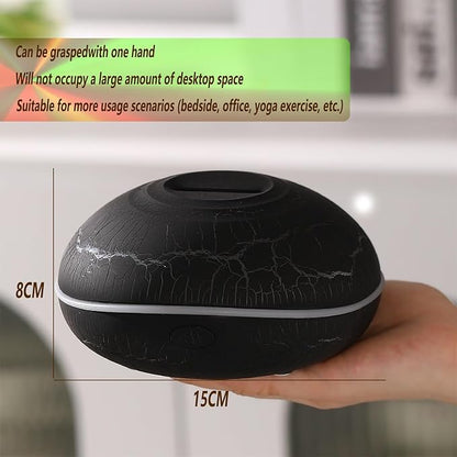 3-in-1 Aromatherapy Diffuser & Humidifier, 250ML Ultrasonic Aroma Essential Oil Diffuser with 7-Color Flame Night Light, Auto Shut-Off, 6-8H Runtime for Bedroom Yoga Office Home