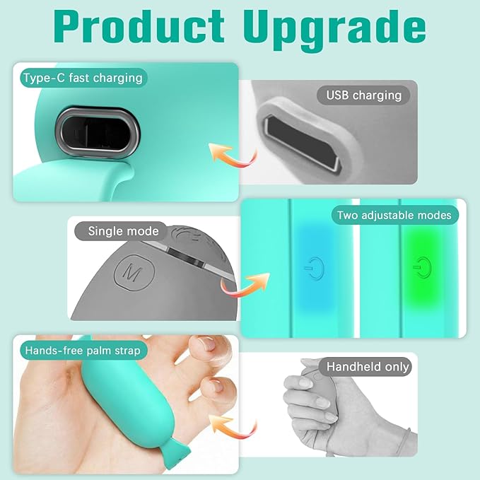 Sleep Aid Device, Hand Micro-Current Sleep Instrument Anxiety Device, Portable Rechargeable Sleep Aid for Anxiety and Insomnia (Blue)