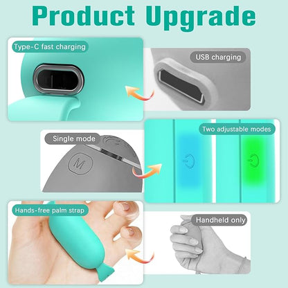 Sleep Aid Device, Hand Micro-Current Sleep Instrument Anxiety Device, Portable Rechargeable Sleep Aid for Anxiety and Insomnia (Blue)