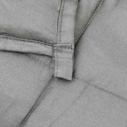 Gray Cotton Weighted Blanket King Size 33.1 lb, Hypoallergenic Breathable Fabric with Glass Beads for Anxiety Relief and Deep Sleep, Geometric Pattern, Easy Hand Wash, 86.6 x