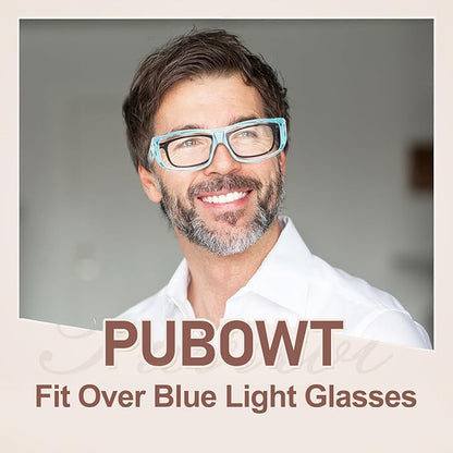 Fit Over Glasses Blue Light Blocking and Night Vision Driving Glasses for Men Women Wrap Around Goggles Eyewear PT2006