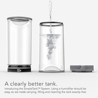 Vornado EVDC500 Energy Smart Evaporative Humidifier with Automatic Shut-off, 2 Gallon Capacity, LED Display, SimpleTank for Easy Fill and Cleaning, Dual Tank, Electronic Humidistat, 4 Fan Speeds