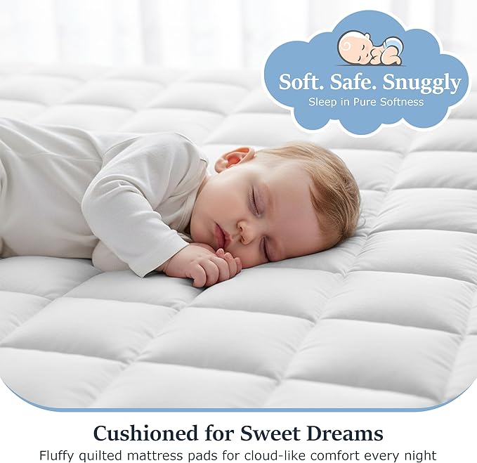 LUX Décor California King Mattress Pad - 2 Pack - Quilted Elastic Fitted Mattress Cover Protector Upto 16 Inches Deep Pocket - Soft Breathable Noiseless Mattress Topper (72 X 84)