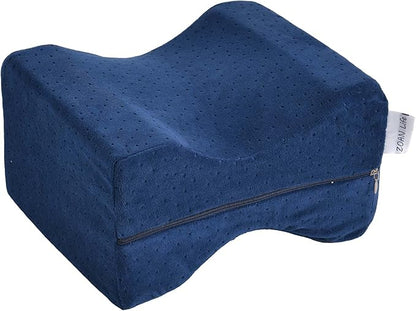 ZOAN Knee Pillow for Side Sleepers, Memory Foam Leg Pillow for Side Sleeping, Knee Pillow for Hp Pain Relief-Sciatica Pain Relief Blue