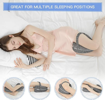 BEAUTRIP Leg Pillow | Ergonomic Side Sleeping Pillows | Memory Foam Knee Pillow with Strap for Side Sleeper | Leg Support Cushion with Removable and Washable Cover