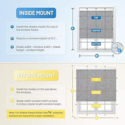 Motorized Blinds with Remote, [Free Solar Panels] Cordless Smart Blinds with Valance Cover, Blackout Electric Blinds with Remote Control, Automatic Roller Shades for Windows Light Gray 31" W x 72" H