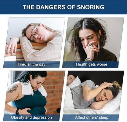 Anti Snoring Devices for Women & Men, Intelligent Electronic Snore Reducing Aids, Wearable Anti-Snoring Chin Massager for Improve Sleep, Comfortable Earhook Sleep Snore Stopper
