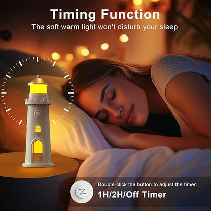 easuntec Moon Projection Night Light Motion Sensor, Rechargeable Dimmable Timer, Moon Lamp Auto On/Off for Bedroom, Nursery, Kids, Adults, Moon Lighthouse Gifts for Girls Boys (Warm White)