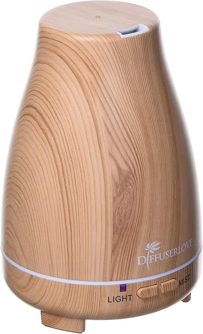 Diffuserlove Essential Oil Diffuser 200ML Aroma Diffuser Mist Humidifiers with 7 Color LED Lights, Auto Shut-Off Function for Bedroom Office Room House