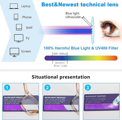 REAVEE 3 Pack Oprah Style Oversized Reading Glasses for Women Men Blue Light Blocking, Ladies Stylish RetroSquare Large Computer Readers (Pink Leopard/Black Pink/Tea 3.0x)