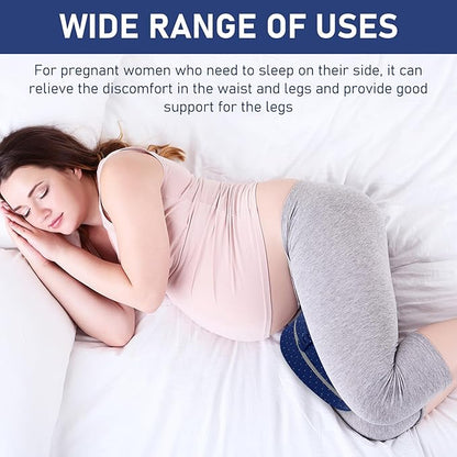 Alignment Pillows for Side Sleepers,Hip Alignment Pillow, Memory Foam Leg & Knee Pillow,Foam Support Pillow Soothing Relief for HIPS, Knees, Joints, Nerves & Muscles,Adjustable Strap (Grey)