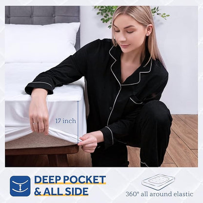 Sealy Heated Mattress Pad King Size 78x80 Inch | Luxury Quilted Waterproof Electric Mattress Cover with 10 Heat Setting Dual Controller & 1-12 Hours Auto Shut Off | Fit Up to 17" Deep Pocket