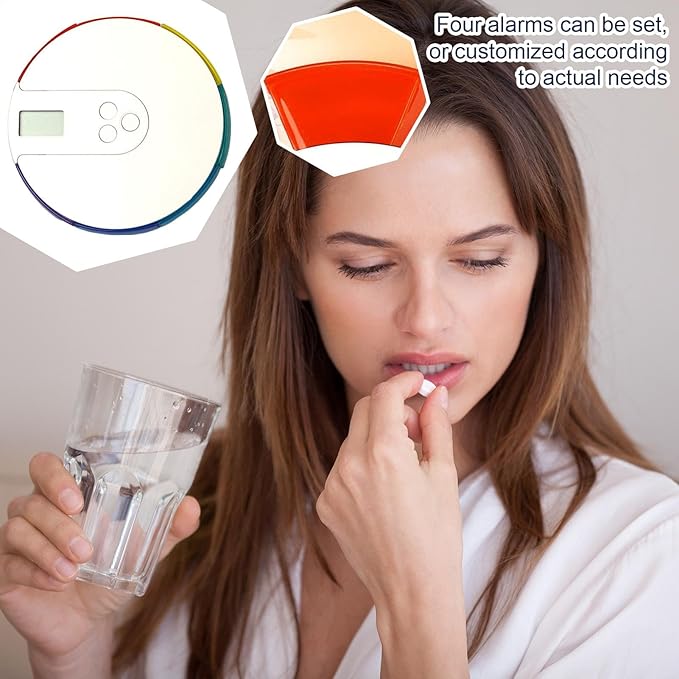 Automatic Pill Dispenser For Elderly With Alarm, Pill Dispenser Machine | Smart Pill Dispenser Reminder, Up To 4 Alarms/Day, Tablet Organizer
