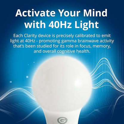 Clarity - 40Hz Light Bulb by Gamma - Improve Brain Function & Memory - Entrainment Device