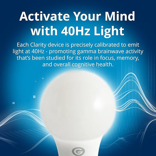 Clarity - 40Hz Light Bulb by Gamma - Improve Brain Function & Memory - Entrainment Device