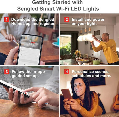 Sengled Smart Light Bulbs, WiFi Light Bulbs No Hub Required, Smart Bulbs That is Compatible with Google Home, Smart LED Light A19 Daylight (5000K), 800LM 60W Equivalent, 2 Pack"
