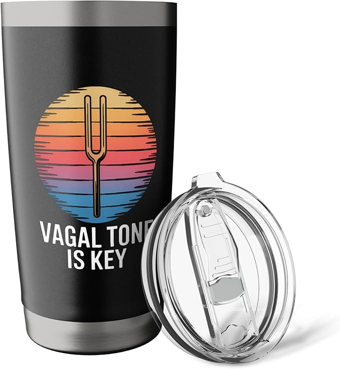 Relaxation Breathing Stress Vagus Nerve Stimulation Anatomy Stainless Steel Insulated Tumbler