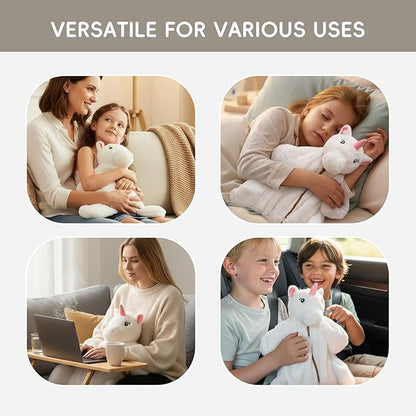 L'AGRATY Weighted Lap Pad for Kids 7 lbs, Sensory Needs Weighted Stuffed Animals Lap Blanket Soft Plush Hugging Sensory for Kids Teen Adults Removable Washable Cover