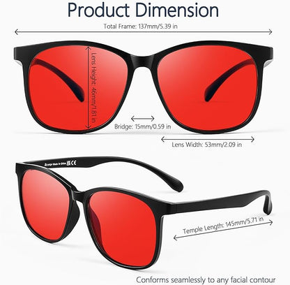 Sleep Blue Light Blocking Glasses for Men and Women, Computer Gaming Glasses Anti Eyestrain & UV Glare