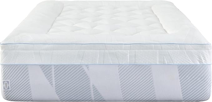 Sealy Dreamlife 3” Gel Memory Foam Full Mattress Topper with 1” Quilted Cooling Cover, SealyComfort Gel Foam, SealyCool Poly Blend Cover