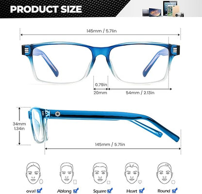 ANYLUV Blue Light Glasses Men Woman, Blue Light Blocking Glasses for Computer Gaming, Eye Strain Relief Eye Protection