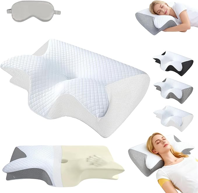 Sleep Apnea Pillow Pillows for Side Sleepers, Ergonomic Pillow, Breathable and Not Stuffy, Made Memory Foam, for Neck Support, for Side, Back, Stomach Sleepers