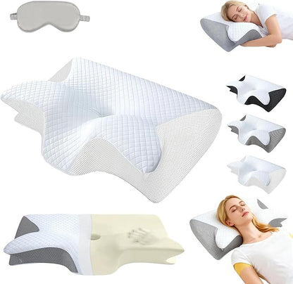 Sleep Apnea Pillow Pillows for Side Sleepers, Ergonomic Pillow, Breathable and Not Stuffy, Made Memory Foam, for Neck Support, for Side, Back, Stomach Sleepers
