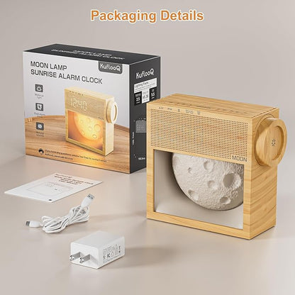 Sound Machine Alarm Clock with Sunrise Gentle Wake-Up Light, White Noise Machine with 20 Soothing Sounds for Sleeping, Dual Alarms, Snooze, Timer, Dimm Night Light for Bedroom, Women's Day Gifts