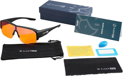 100% Fitover Blue Light Blocking Glasses - Better Sleep Eye Strain Protection - Computer Gaming Women Men