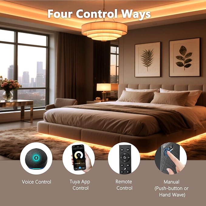 VST CCT 12V Alexa Smart Switch with Remote Controller, Gesture Activated, Low Voltage Light Switch Compatible with Google Assistant & Alexa & TUYA, Work with 12V DC Power Supply
